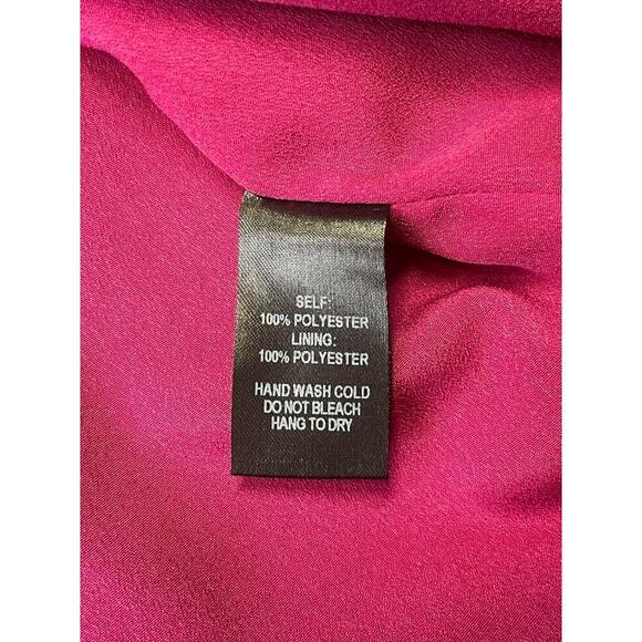 Lulus Emogene Magenta Burnout Floral One Shoulder Mini Dress - Medium - Picture 16 of 16